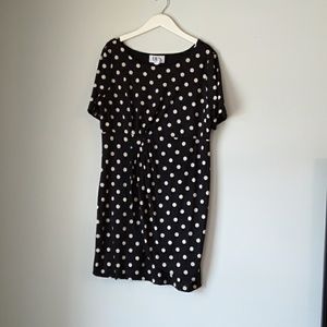 Black  and  cream polka dots  dress